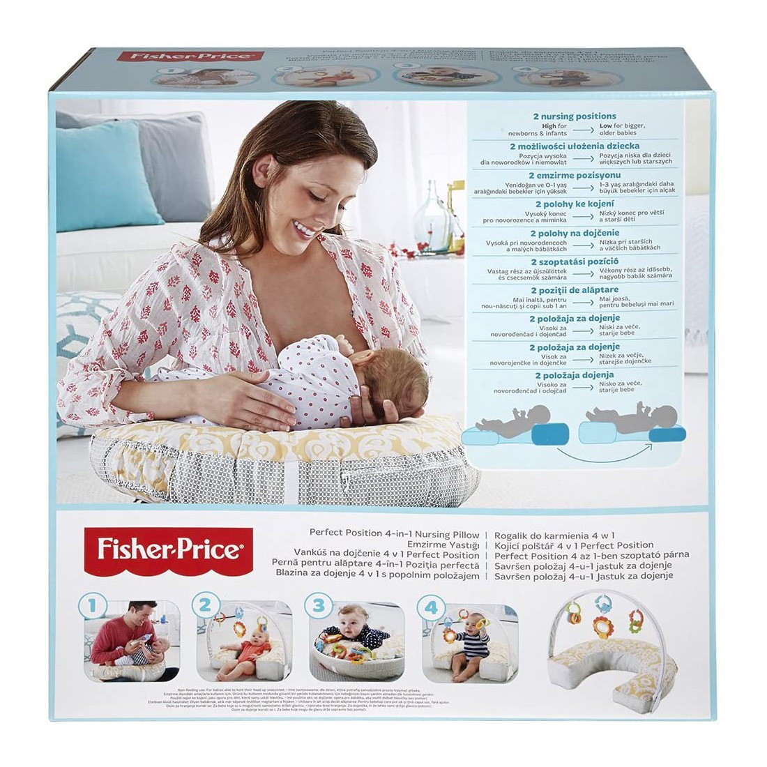 Cuscino allattamento 4 in 1 - Fisher Price - Prodotti per Bimbo